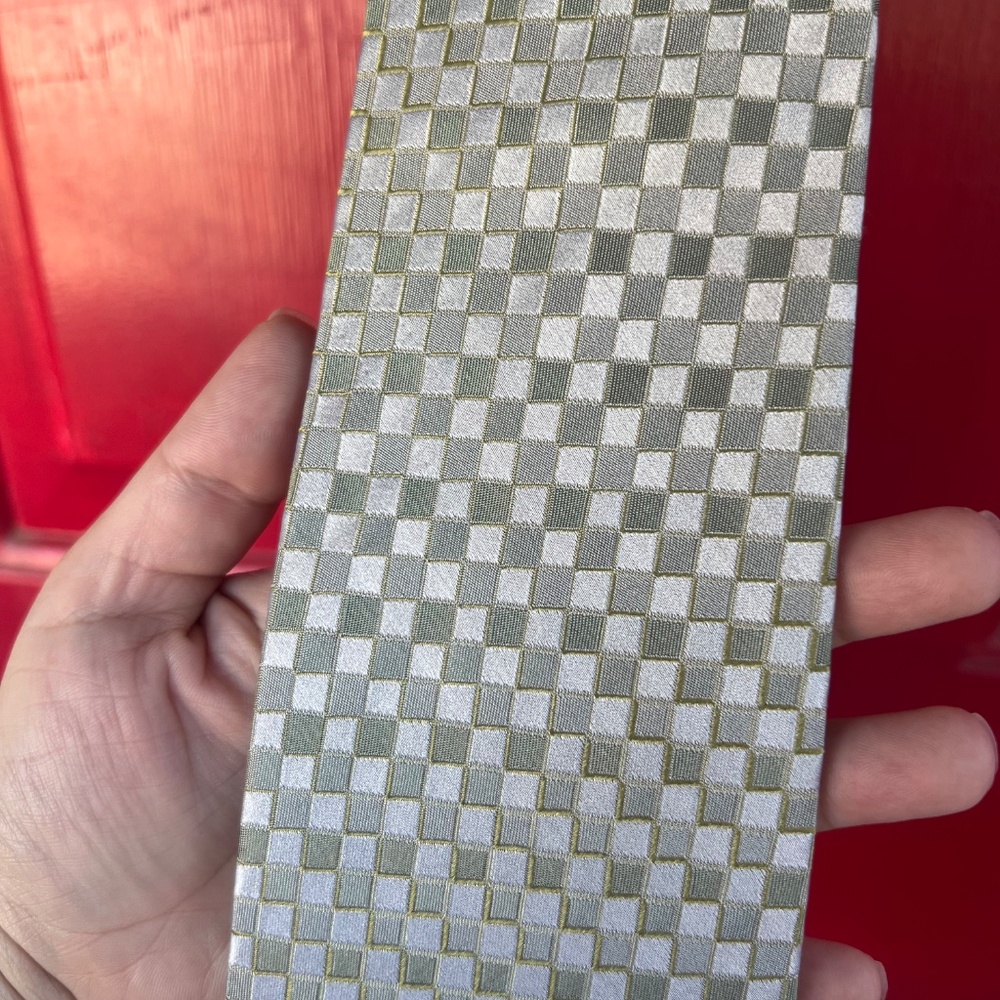Alfani Men's Ties 100% Silk Grey Silver Formal Wear
